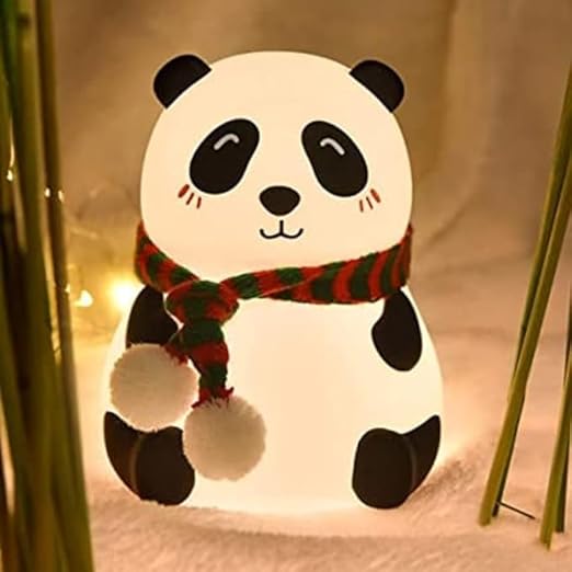 Mogadget Night Lamp, Night Lamp for Kids, Silicone Cute Little Panda Table Lamp, Birthday Gift for Girls/Boys, Colour Changing with USB Rechargeable Night Light(PandaLamp)