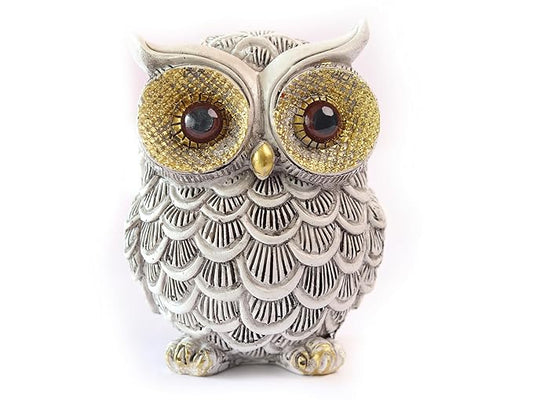 The Spiritual Living Owl Statue For Good Luck Ii Aesthetic Resin Owl Art Figure Showpiece Ii 3.5 Inch Ii Feng Shui & Vastu Ii Evil Eye Ii Owl Showpiece For Home Decor, Fantasy, Multicolor